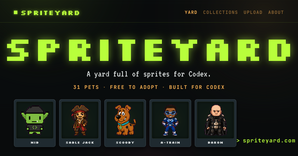 SpriteYard - animated Codex companions
